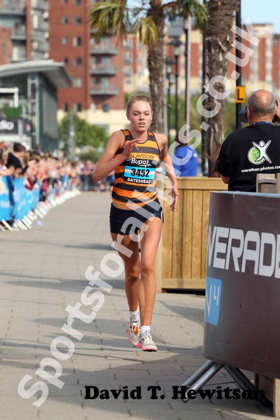 No 3452 finishing the 2012 BUPA Junior Great North Run.
